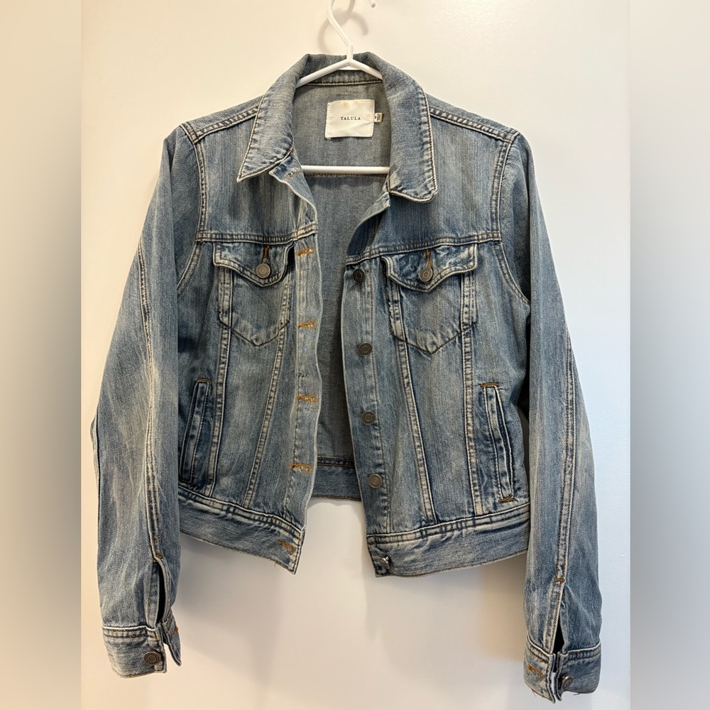 Aritzia Talula Short Denim Jacket